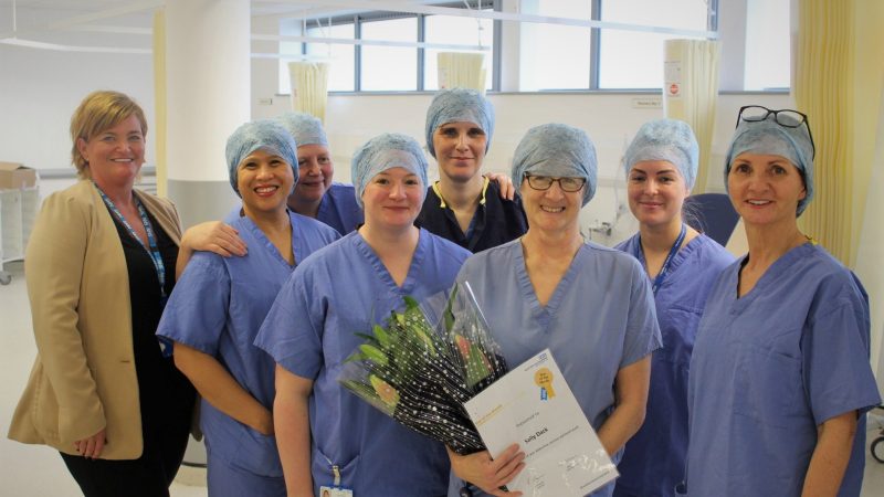 Sally Dack with surgical colleagues