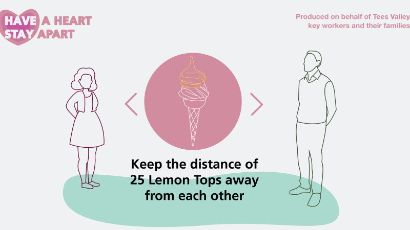 Key workers say ' Keep the distance of 25 Lemon Tops away from each other'