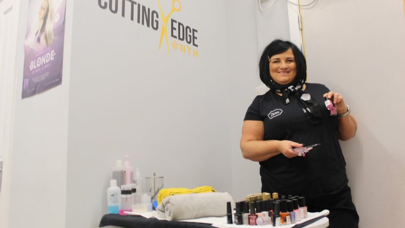 Dawn Cuthbert in Cutting Edge hair salon